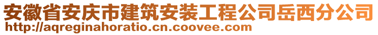 安徽省安慶市建筑安裝工程公司岳西分公司