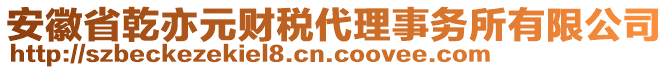 安徽省乾亦元財(cái)稅代理事務(wù)所有限公司