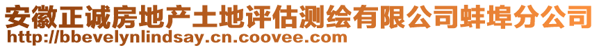 安徽正誠房地產(chǎn)土地評估測繪有限公司蚌埠分公司