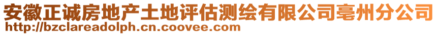 安徽正誠房地產(chǎn)土地評估測繪有限公司亳州分公司