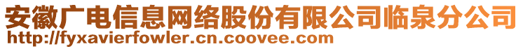 安徽廣電信息網(wǎng)絡(luò)股份有限公司臨泉分公司