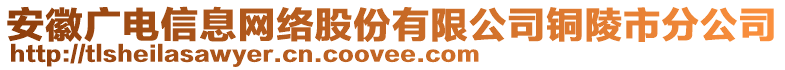 安徽广电信息网络股份有限公司铜陵市分公司