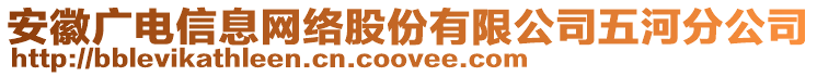 安徽廣電信息網(wǎng)絡(luò)股份有限公司五河分公司