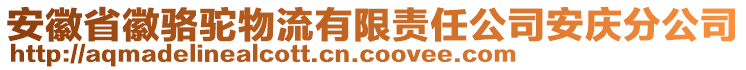 安徽省徽駱駝物流有限責(zé)任公司安慶分公司