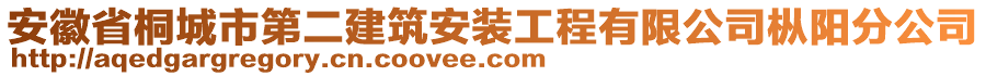 安徽省桐城市第二建筑安装工程有限公司枞阳分公司