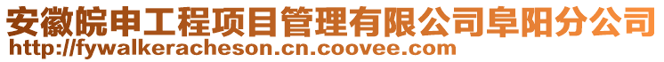 安徽皖申工程項目管理有限公司阜陽分公司