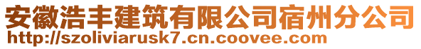 安徽浩豐建筑有限公司宿州分公司