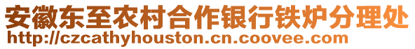 安徽東至農(nóng)村合作銀行鐵爐分理處