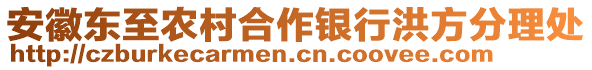 安徽東至農(nóng)村合作銀行洪方分理處