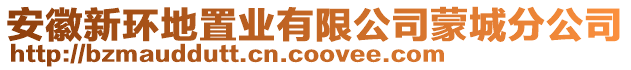 安徽新環(huán)地置業(yè)有限公司蒙城分公司