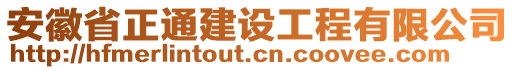 安徽省正通建設工程有限公司