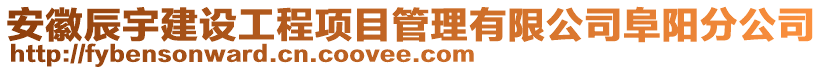 安徽辰宇建設(shè)工程項目管理有限公司阜陽分公司