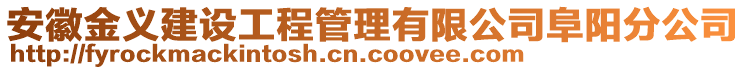 安徽金義建設(shè)工程管理有限公司阜陽分公司