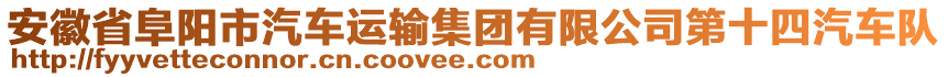 安徽省阜陽市汽車運(yùn)輸集團(tuán)有限公司第十四汽車隊(duì)