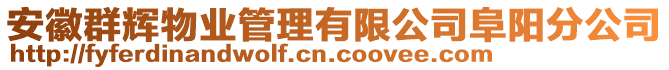 安徽群輝物業(yè)管理有限公司阜陽分公司