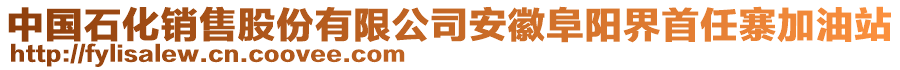 中國(guó)石化銷售股份有限公司安徽阜陽(yáng)界首任寨加油站