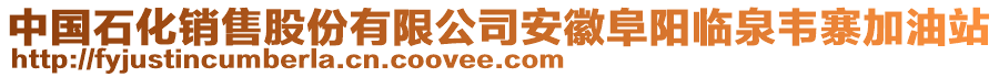 中國(guó)石化銷售股份有限公司安徽阜陽(yáng)臨泉韋寨加油站
