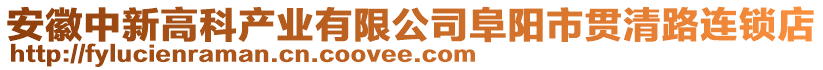 安徽中新高科產業有限公司阜陽市貫清路連鎖店