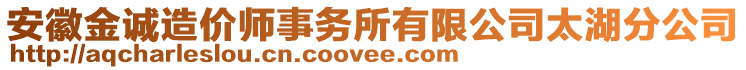 安徽金誠造價師事務所有限公司太湖分公司