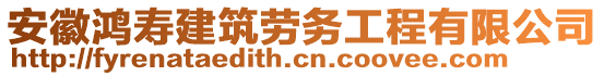 安徽鴻壽建筑勞務(wù)工程有限公司