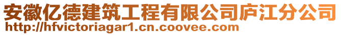 安徽億德建筑工程有限公司廬江分公司