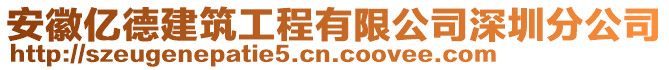 安徽億德建筑工程有限公司深圳分公司