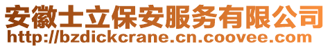 安徽士立保安服務(wù)有限公司