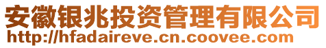 安徽銀兆投資管理有限公司