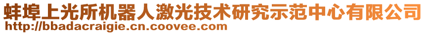 蚌埠上光所機(jī)器人激光技術(shù)研究示范中心有限公司