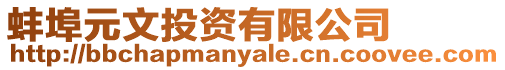 蚌埠元文投資有限公司