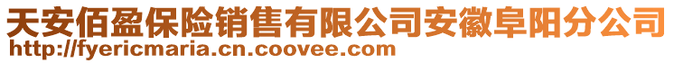 天安佰盈保險銷售有限公司安徽阜陽分公司