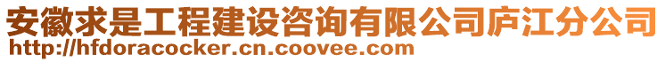 安徽求是工程建設(shè)咨詢(xún)有限公司廬江分公司