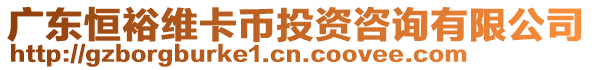 廣東恒裕維卡幣投資咨詢有限公司