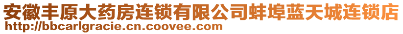 安徽豐原大藥房連鎖有限公司蚌埠藍(lán)天城連鎖店