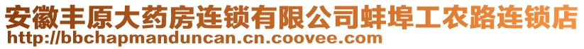 安徽豐原大藥房連鎖有限公司蚌埠工農(nóng)路連鎖店