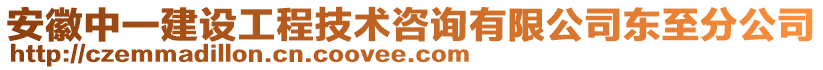 安徽中一建設(shè)工程技術(shù)咨詢有限公司東至分公司