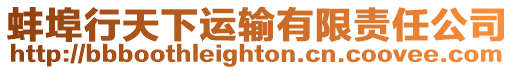 蚌埠行天下運輸有限責任公司