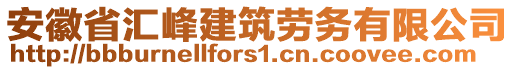 安徽省匯峰建筑勞務(wù)有限公司