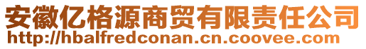 安徽億格源商貿(mào)有限責(zé)任公司