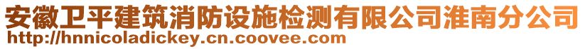 安徽衛(wèi)平建筑消防設(shè)施檢測(cè)有限公司淮南分公司