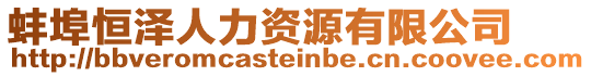 蚌埠恒澤人力資源有限公司
