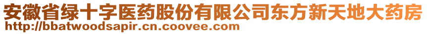 安徽省綠十字醫(yī)藥股份有限公司東方新天地大藥房