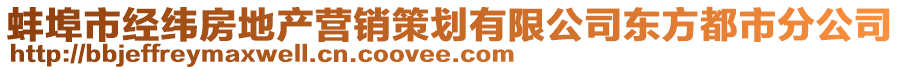 蚌埠市經緯房地產營銷策劃有限公司東方都市分公司