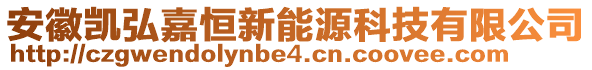 安徽凱弘嘉恒新能源科技有限公司