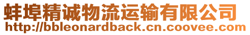 蚌埠精誠物流運輸有限公司