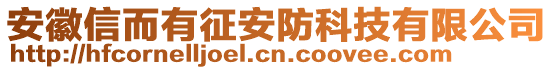 安徽信而有征安防科技有限公司