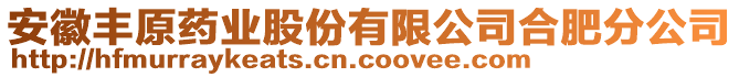 安徽豐原藥業(yè)股份有限公司合肥分公司