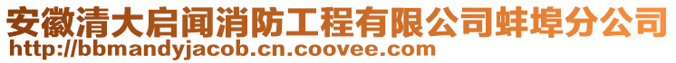 安徽清大啟聞消防工程有限公司蚌埠分公司
