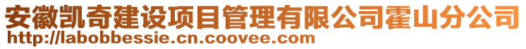 安徽凱奇建設(shè)項(xiàng)目管理有限公司霍山分公司