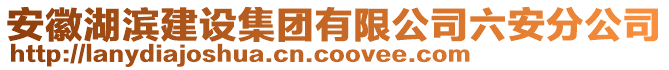 安徽湖濱建設(shè)集團(tuán)有限公司六安分公司